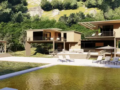 Casa Scene-villa-modern house 3D model 85