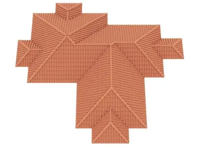 Roman Roof Tile 3D model