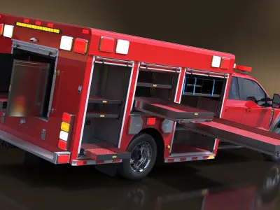  Ford Light Rescue Truck with Open Compartments 