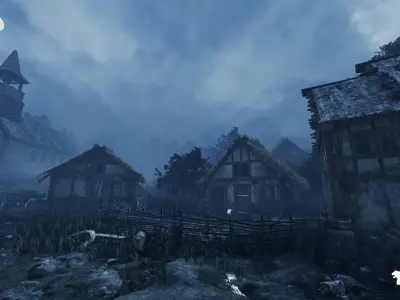 Demonic Village Environment Low-poly 3D model