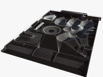 Skatepark microwave oven Low-poly 3D model