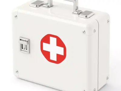 First Aid Kit Medical Box Low-poly 3D model