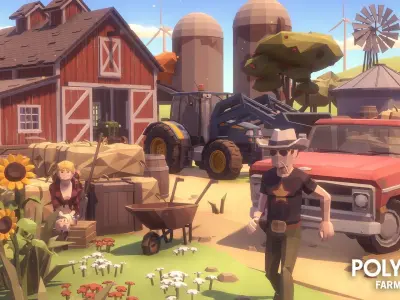 POLYGON - Farm Low-poly 3D model