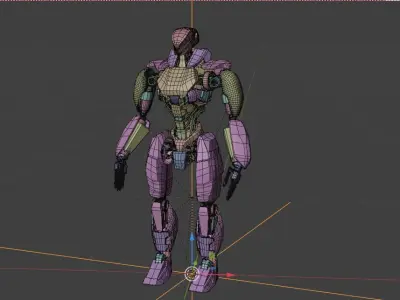Mechanical robot 3D model
