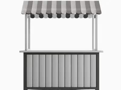 Food Stand 10 Low-poly 3D model