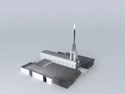 LDS, Templo Mormon, Santiago, Chile, 24 th, Operating temple. Free 3D model