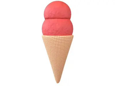 Ice Cream Cone v3 003 Low-poly 3D model