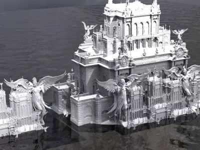 Victorian Angel towers 2 3D model