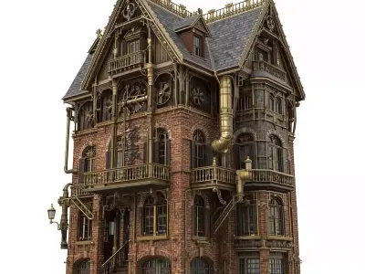 Steampunk Victorian Architecture And Landmarks 3D Collection 3D Model Pack