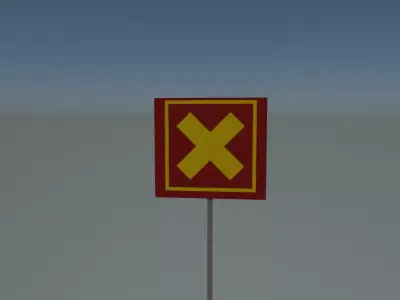 sign harmful Low-poly 3D model