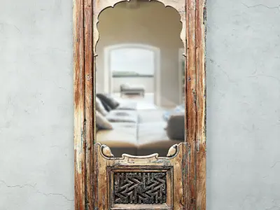 Vintage Wood Mirrors Collection 3D Model Pack