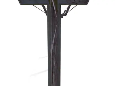 Low Poly Modular Fence 8 Low-poly 3D model