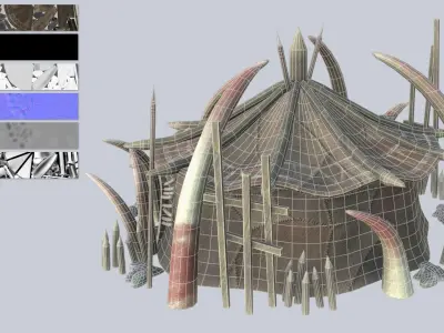 Orc house Low-poly 3D model