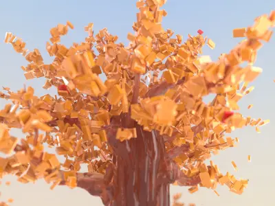 Crystal tree tree cartoon tree model 3D model