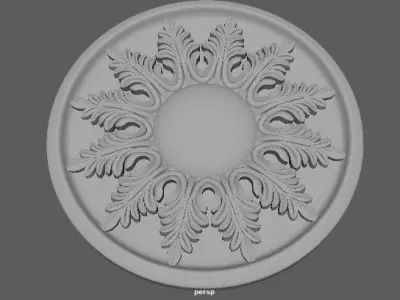 rosette decorative medallion 3D print model