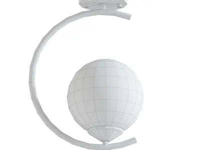 SANTOP ceiling light in gold 3D model