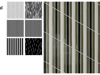 Mini Chevron Tile in Stacked Layout Texture