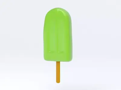 Ice Cream Bar Green 3D model