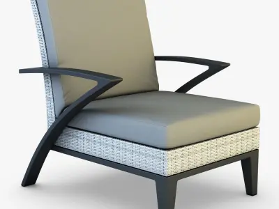 Rexus armchair white 3D model