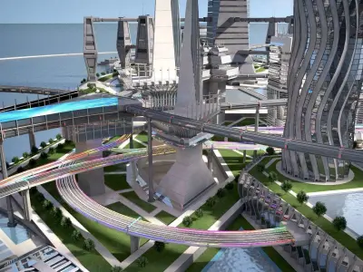 Future City on Earth V1 3D model