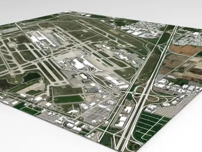 Detroit Metropolitan Airport 3D model