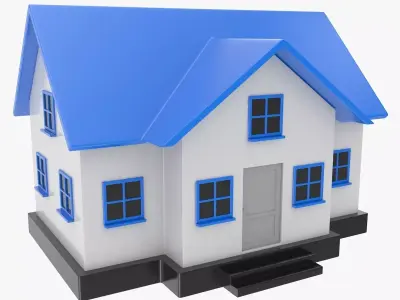 Mini House Low-poly 3D model