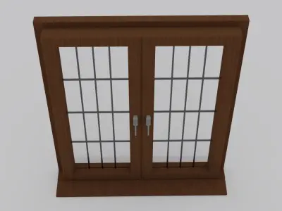 window V1 - 90x100 Low-poly 3D model