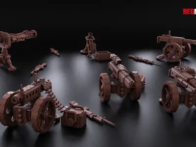 Death squad of Imperial force Heavy support 3D print model