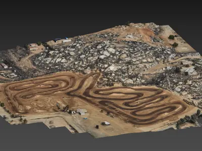 Perris Raceway Motocross Track 3D Photogrammetry Scan 3D model
