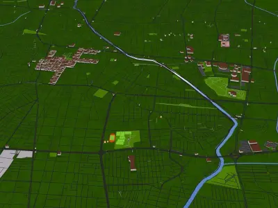 Leon City 2021 GIS 3d model Low-poly 3D model