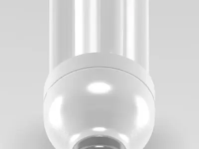 Fluorescent Light Bulb 3D model