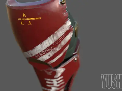 Robot Leg For Art 3D model Low-poly 3D model