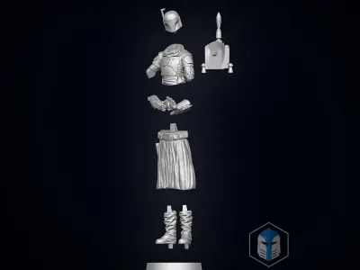 Boba Fett Figurine - Pose 1 3D print model