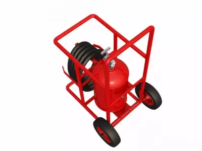Wheeled Extinguisher 3D model