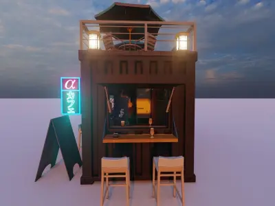 Container Cafe Design 3D model