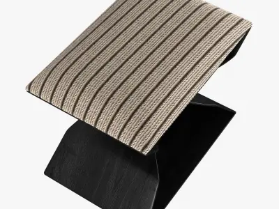 CAROL EGAN Sculptural Hand-Carved Stool 3D model