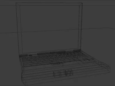 Old Notebook Low-poly 3D model