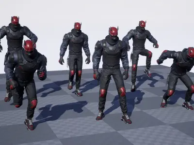 Urban Samurai Low-poly 3D model