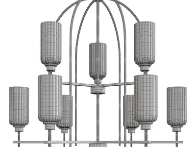 Espy 2 Tier Chandelier Low-poly 3D model