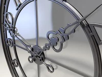 Modern Glass Tower Clock 3D model