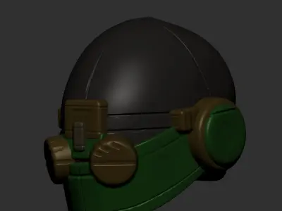 helmet high poly sculpt 3d printable ver 7 3D model 3D model