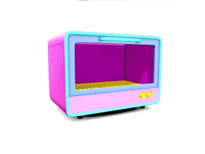 Electric Toaster Oven Cartoon 3D model