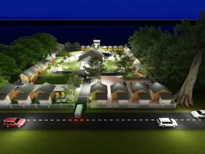 beachfront building Free 3D print model