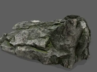 Stairs rock Low-poly 3D model order