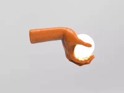 Hand lamp 3D print model
