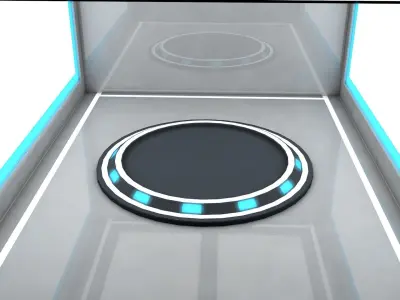 Sci Fi Room Low-poly 3D model order