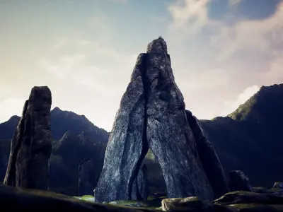 Rocks And Cliffs  50 variations Low-poly 3D model