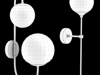 Contemporary foyer wall lighting 3D model