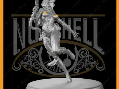 Nutshell Atelier - Space girl - figure only - NSFW 3D print model