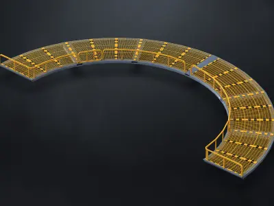 25 SUBD Modular Scifi Industrial Gantries And Walkways 3D model